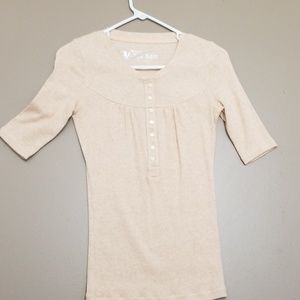 ❤Cream mid length sleeve top